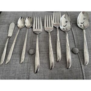 Oneida Twin Star Community Stainless Silverware Serving Pieces 8 Pc